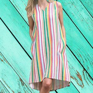 Fresh Produce Candy Stripe Jersey Mumu Sun Dress